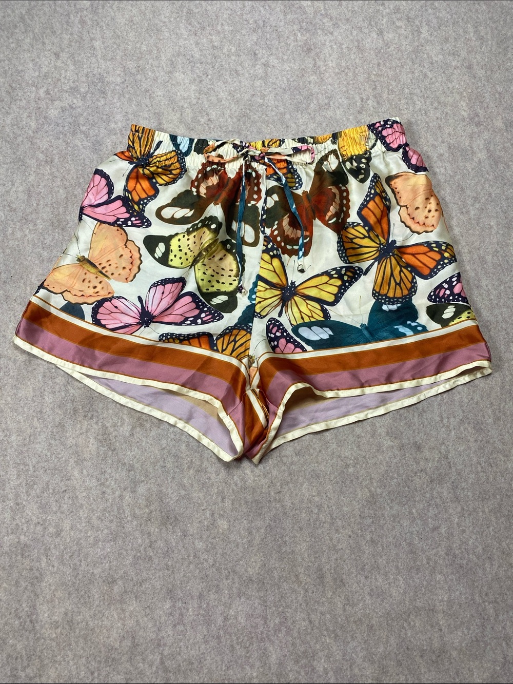 Show Me Your Mumu Bailey’s Butterflies Sunday Morning PJ Shorts XS Silky